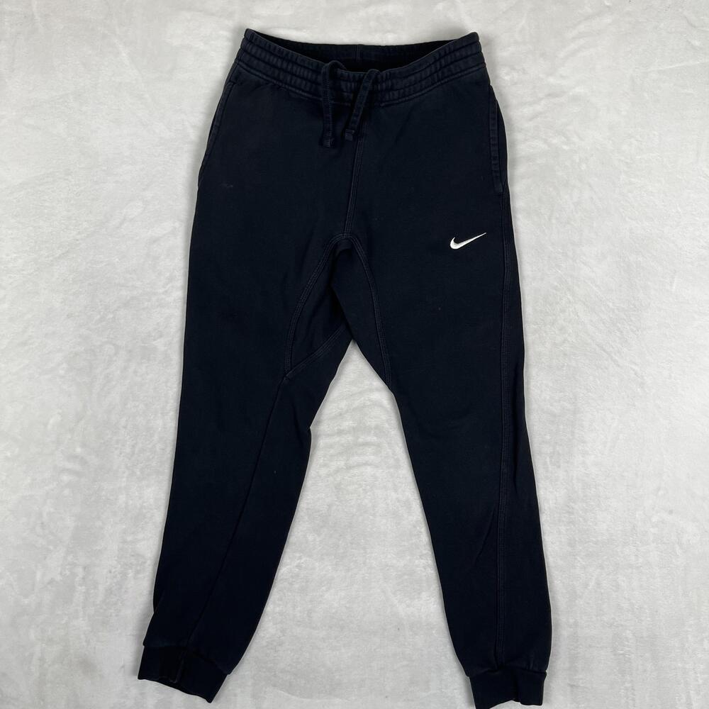 Nike Sweatpants Womens Small Black Fleece Joggers Elastic Waist Pockets Athletic